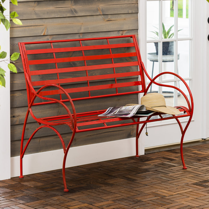 Banc de jardin en fer à tourbillon Carnegie