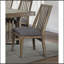 Ensemble de chaises d'appoint en bois 2 pièces avec sièges rembourrés recouverts de tissu