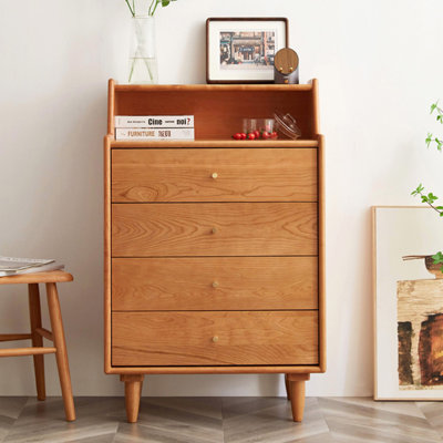 Commode d'appoint en bois massif simple cerise