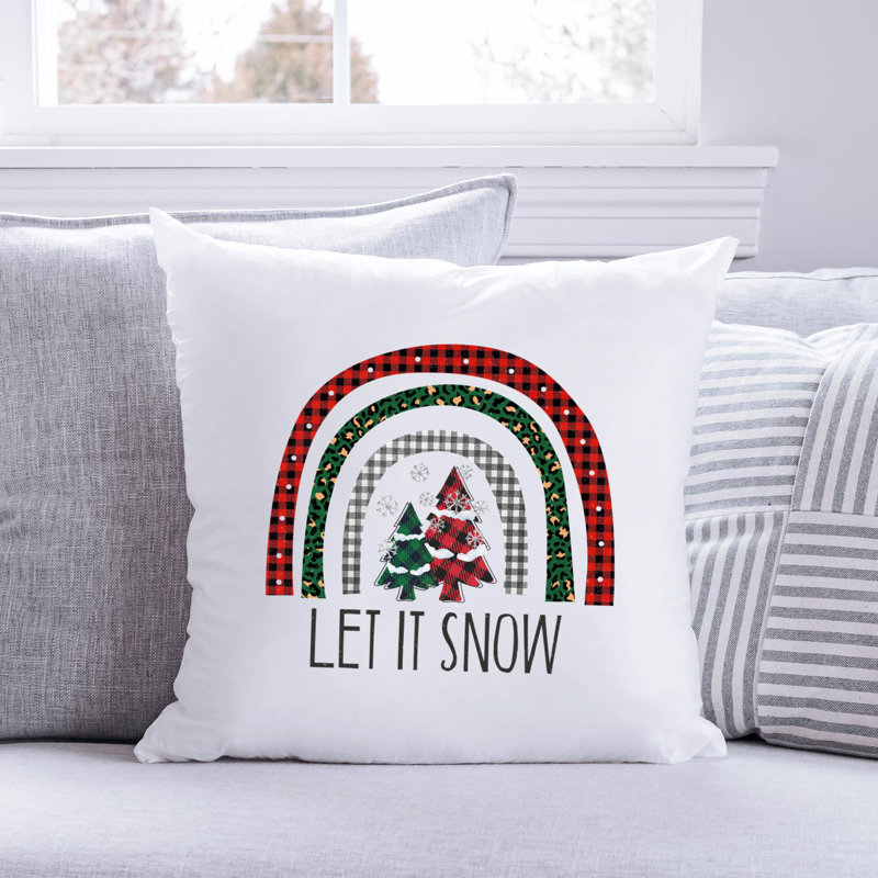 Christmas Rainbow5 Reversible Throw Pillow, 20" x 20"
