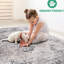 Tapis tissé et tissé 5 x 7, crème / anthracite, élimination des taches mineures, sans perte de poils, pour collection de tapis de chambre à coucher, jus, salle à manger