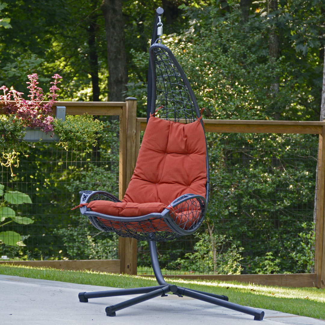 Guerra Porch Swing with Stand Arlmont & Co. Cushion 