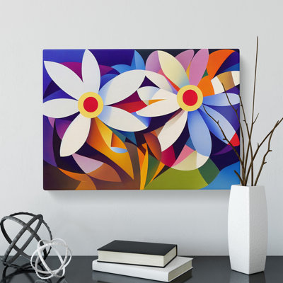 Daisy Flowers - Wrapped Canvas