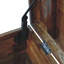 Banc de rangement en amande rôtie