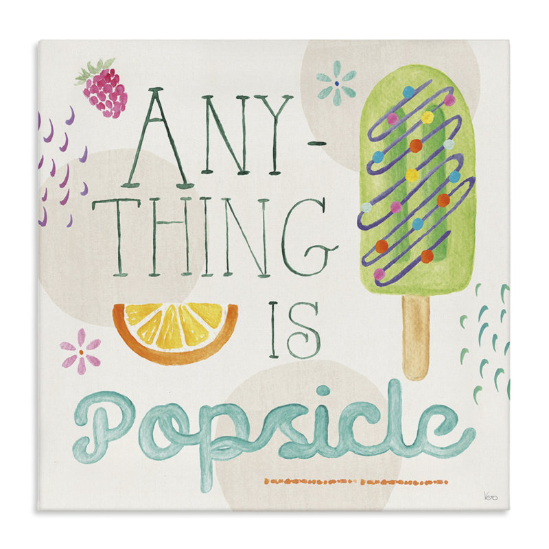 "Tout ce qui est popsicule", art mural par Véronique Charron, H 17 po x l 17 po