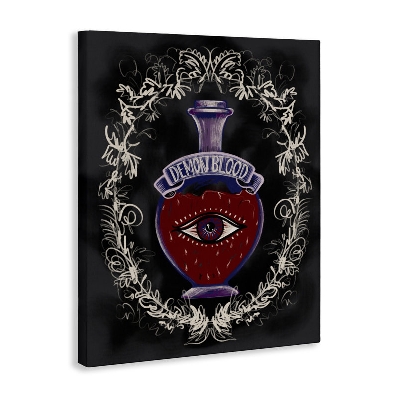 Toile de pot de sang Demon, design par Connie Summers, H 20 po x l 16 po