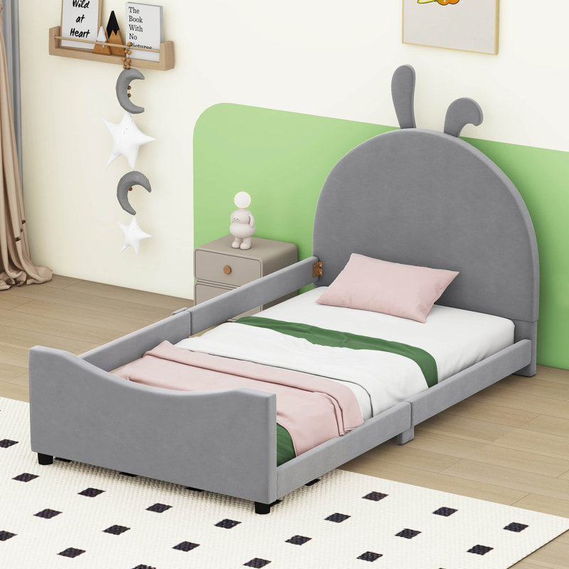 Lit de jour simple tapissier Janmarcos, Gris