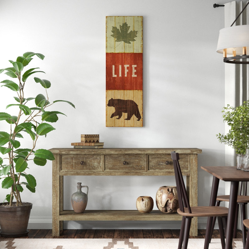 Lake Lodge XIII - Impression sur toile tendue, H 48 po x l 16 po x P 1,5 po, Toile avec cadre noir