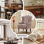 Upholstered Chenille Wingback Chair-1557988240