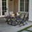 Rectangular Metal Outdoor Folding Dining Table