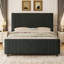 Modern Velvet Upholstered Platform Bed-132393761-132393764