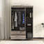 Armoire 3 portes avec 2 tiroirs, effet grain de bois-1887808332