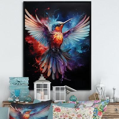 «Blue Radiant Hummingbird Beauty II - Hummingbird Animal», art mural