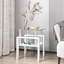 Table basse carrée moderne en verre trempé transparent/blanc, idéale pour le salon.-1773240083