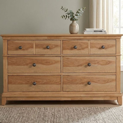 8 tiroirs en chêne naturel nazareno Commode large