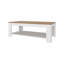 Table basse H 16,20 po, 1 tablette, blanc / chêne naturel - Salon-798202495