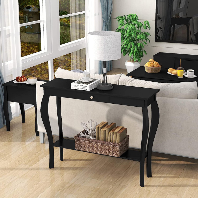 39.3'' Console Table, Black