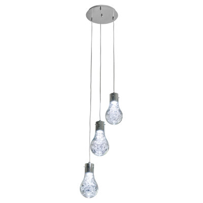 Leah 3 - Light Chrome Cluster Pendant
