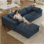Boneless Cloud Sofa,Corduroy Fabric,Deep Seat Couches,Double-Layer Design,Removable Cushion-2111925464-2111925466