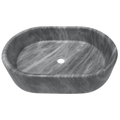 23.6" Natural Marble Bathroom Vessel Sink - Handcrafted, Polished Finish, 4 Color Variants, Luxury Design, Real Marble, 23.6X15.7X5.9 Inches