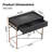 Modern Vanity Table with Drawers, Black Wood Grain