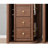 72.83" Walnut Rotating Dressing Mirror Storage Corner Cabinet