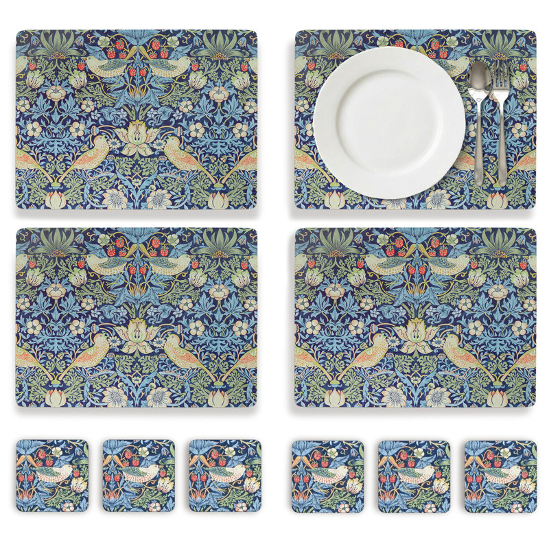 Ensemble de napperons et sous-verres Pimpernel