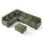 Canapé modulaire en U 125,2 po Corduroy-129368136