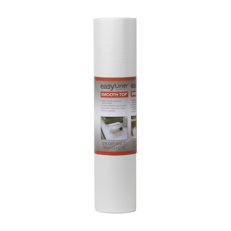 Duck Smooth Top EasyLiner 12-in x 30-ft White Shelf Liner in the