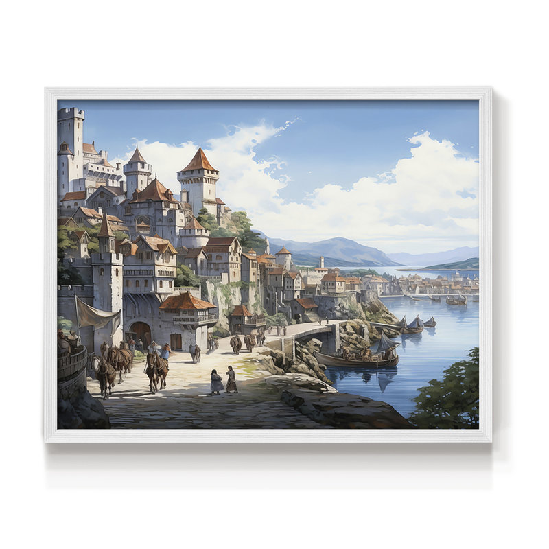 Landscape Series-LXXIV -Framed Print - Restickable, H 11 po x l 14 po, Blanc