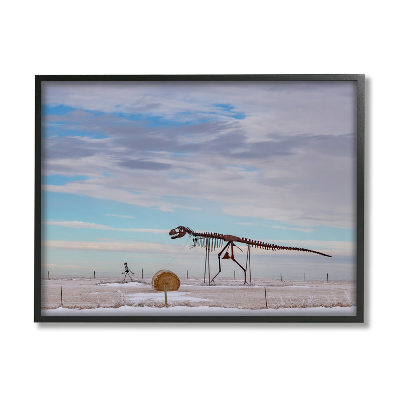 Squelette de personne qui marche, Giclée encadrée noir minuit, H 11 po x l 14 po x P 1,5 po