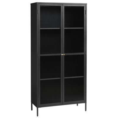 Arnika 75" Fluted Glass Dining Cabinet