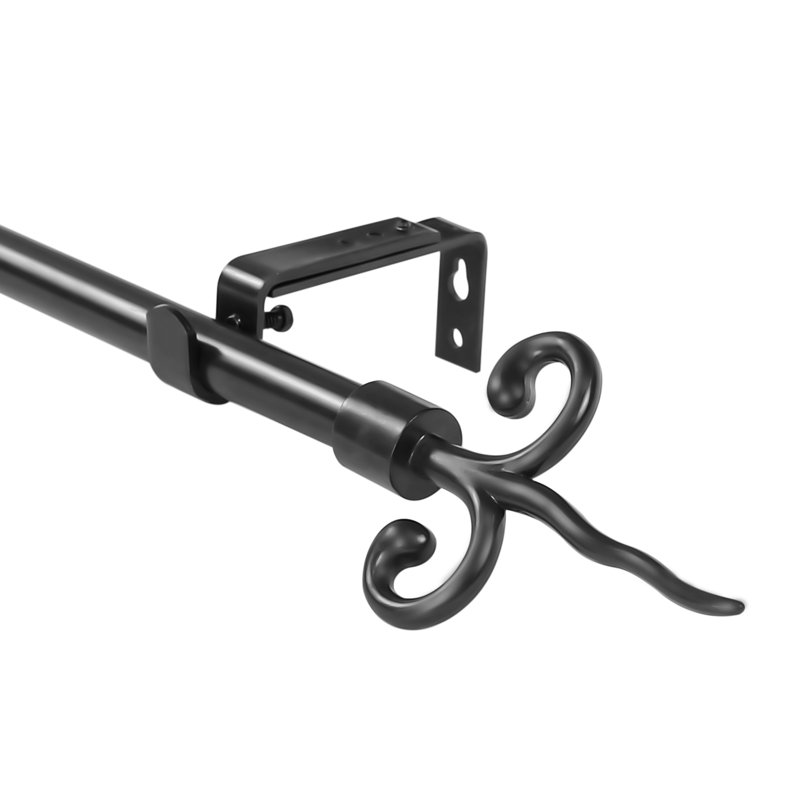 Tringle à rideaux simple Merrie Finial, H 1 po x l 84 po x P 1 po, Bronze