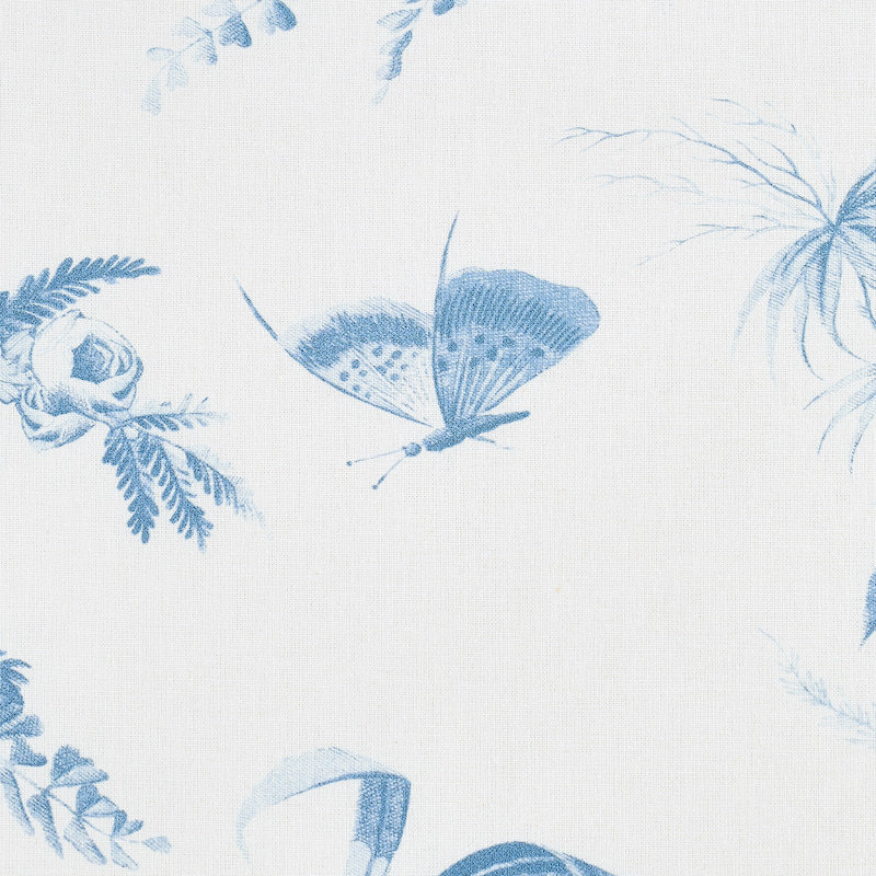 Tissu 100% coton Toile de La Prairie, Bleu