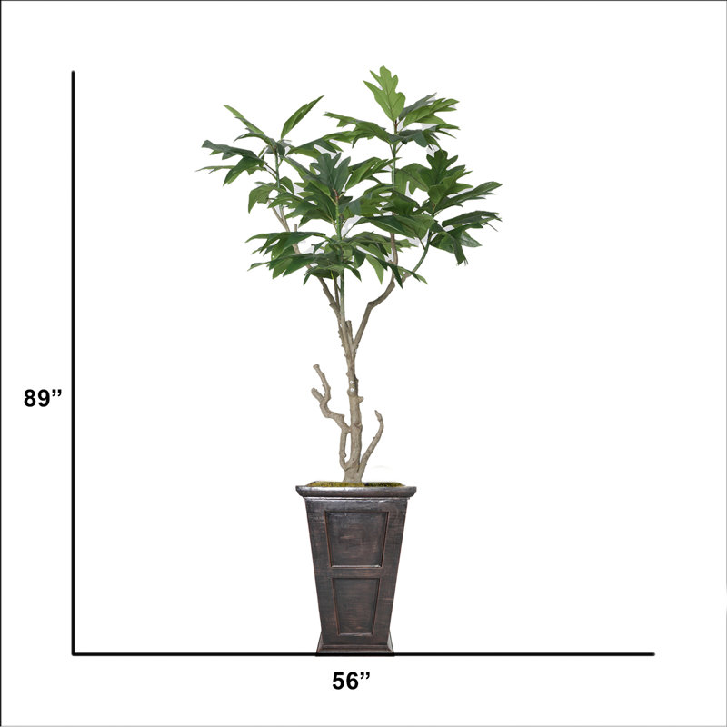 Arbre à pain artificiel 89 po en pot
