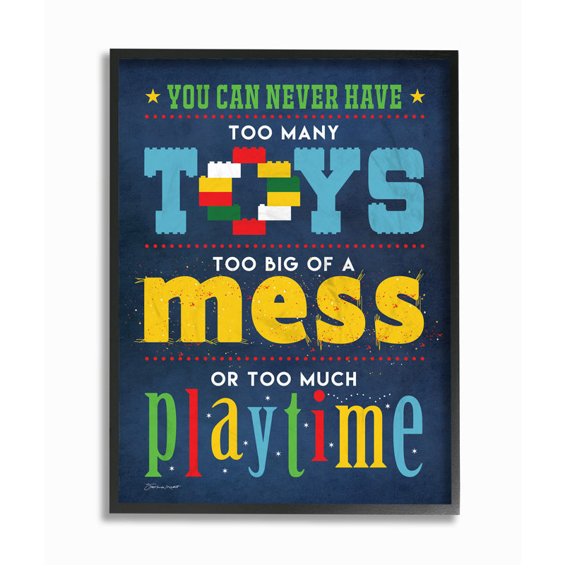 Art encadré playtime jouets Farnum, H 14 po x l 11 po x P 1,5 po