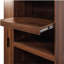 Armoire de cuisine de 70,87 po de hauteur avec tablette de rangement coulissante multifonctionnelle à plusieurs niveaux, 1 tiroir et porte en verre avec cadre en aluminium, armoire de rangement autoportante