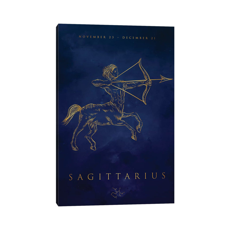 Sagittarius by Cornel Vlad - Wrapped Canvas Gallery-Wrapped Canvas Giclée, 20.32 cm H x 30.48 cm W