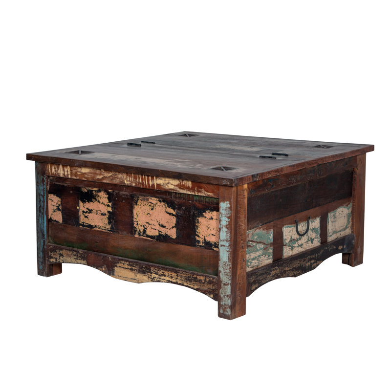 Barbagallo Solid Wood Single Coffee Table, Dark Brown