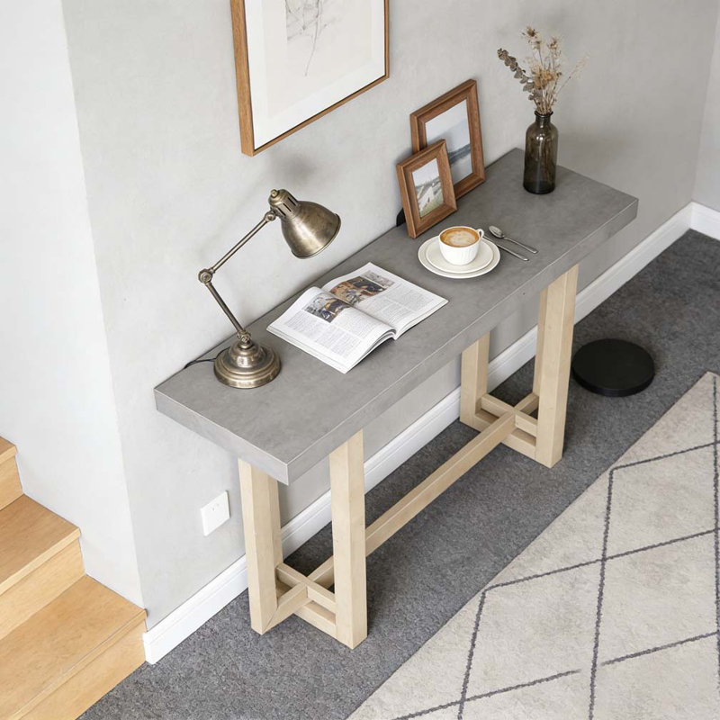 59.1'' Painted Entryway Table Console Table, Gray