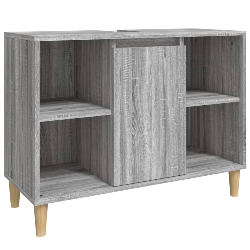 Skagway Sink Cabinet 80x33x60 cm Engineered Wood, Grey Sonoma