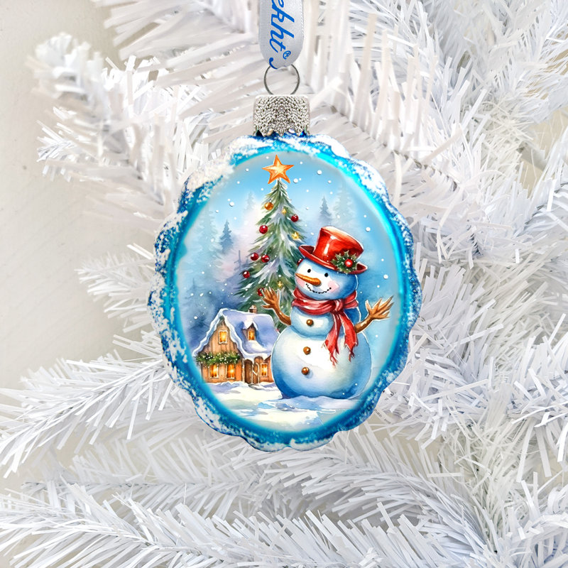 4'' Glass Hanging Figurine Ornament