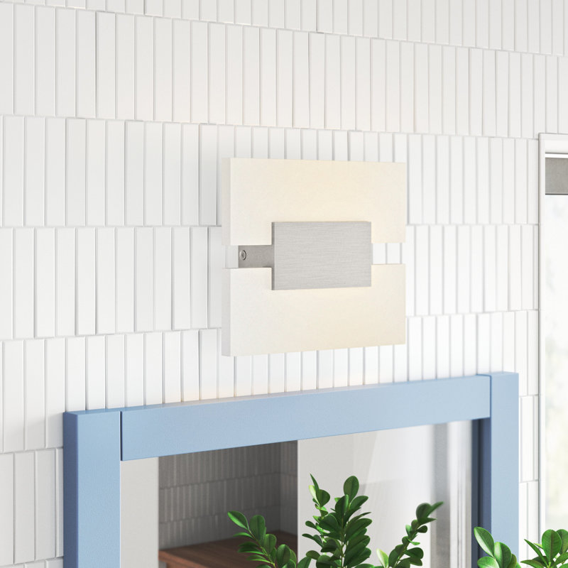 Demelza LED Flush Mounted Sconce, Matte Nickel