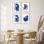 "Matisse d'inspiration bleue, personnages abstraits et décorations modernes", 4 pièces-101520411-101520413