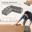 Canapé modulaire en forme de U Boneless, canapé modulaire en L avec siège profond pour chambre à coucher-444987829
