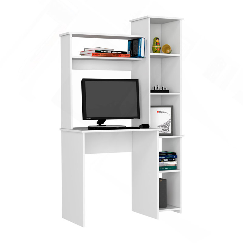 Bureau d'écriture, deux tablettes supérieures, cinq casiers
