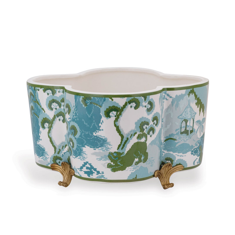 Canton Handmade Ceramic Planter, Green