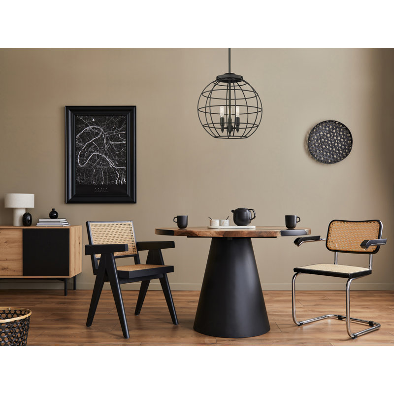 Luminaire suspendu sur tige 3 lumières Lake Placid, H 48,75 po x l 16 po x P 16 po, Or satiné