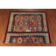 Tapis oriental kilim en laine à motif treillis complet 8 x 9
