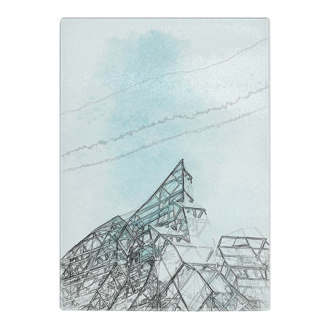 Tempered Glass Sketching the Architecture Vol.32 Chopping Board